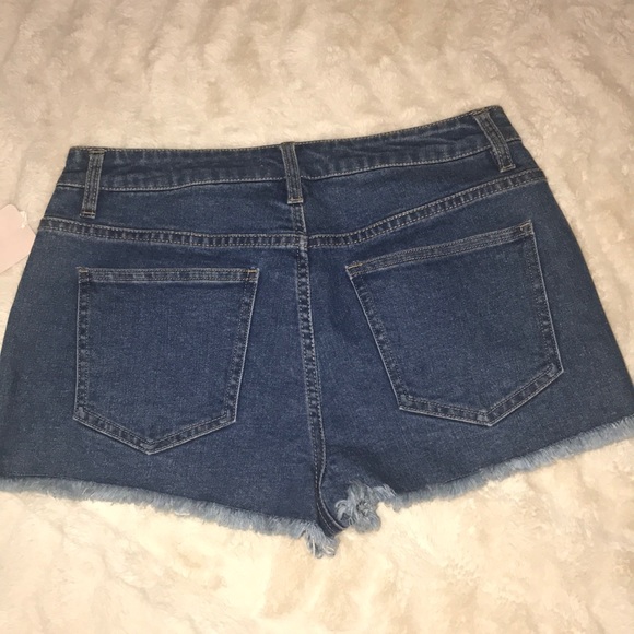 Chelsea and Violet blue denim shorts frayed sz 27 - Picture 4 of 4